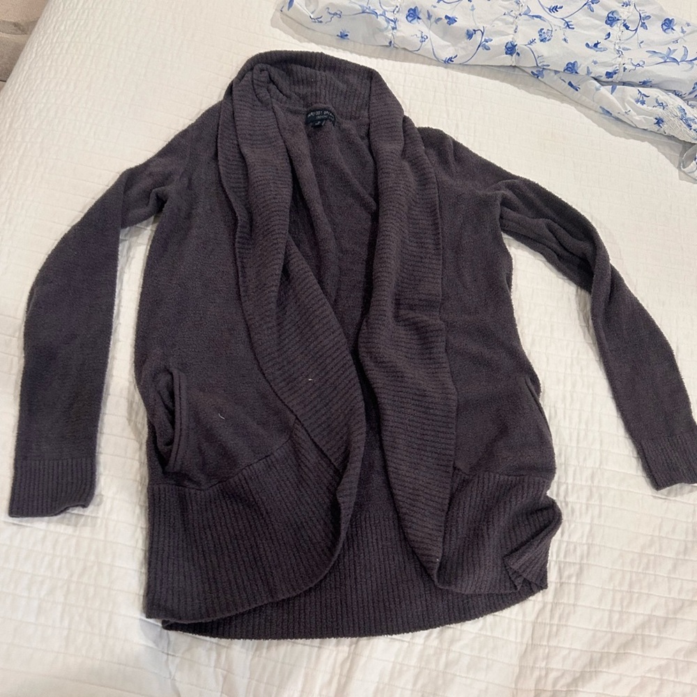 Barefoot dreams grey cardigan Cozychic light